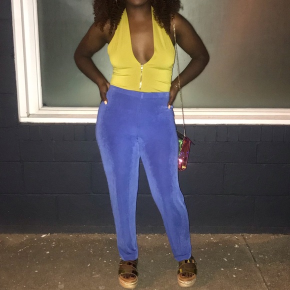 HAUTE MONDE Halter Zipper Plunge Thong Bodysuit - Picture 3 of 8